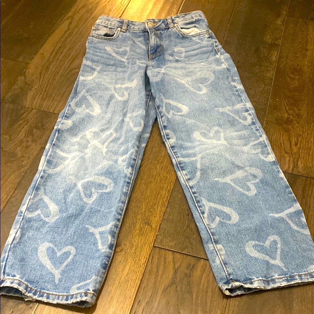 Urban Planet Kids Jeans with Heart Pattern - Light Blue